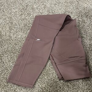 Taupe Leggings with Logo Accent